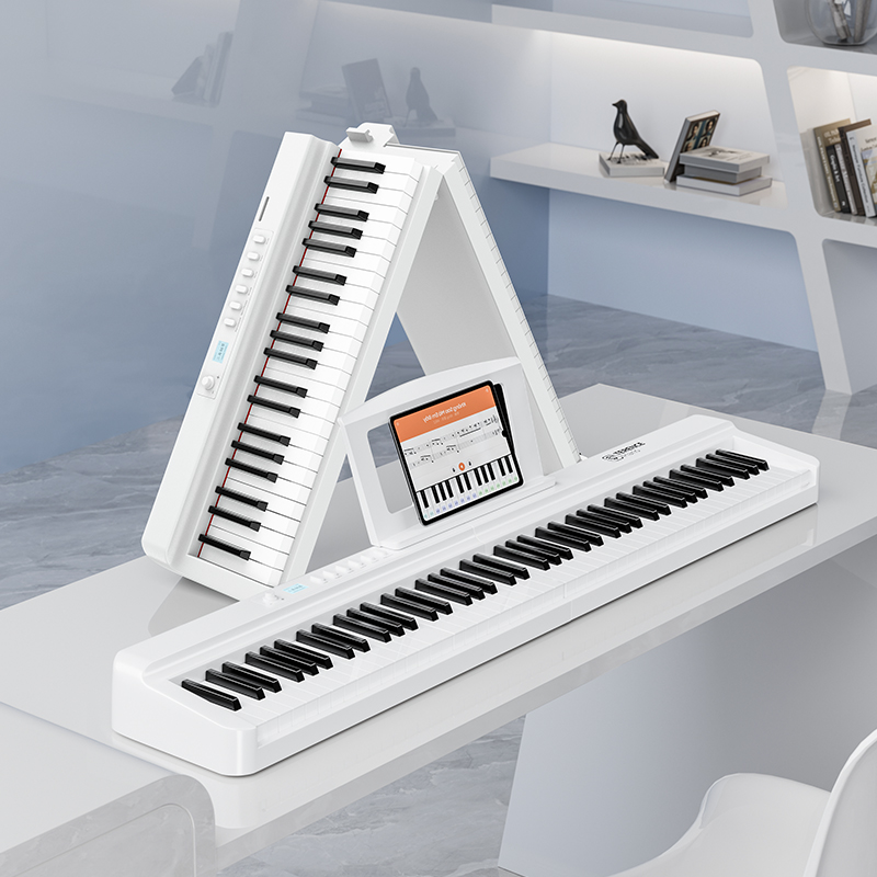 新品发布丨特伦斯TERENCE X88E折叠电钢琴新添「时尚白」，时髦与高级感的碰撞